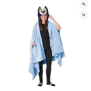 Bluey Adult Size Licensed Character 43" x 81" Cozy Plush Hooded Blanket
